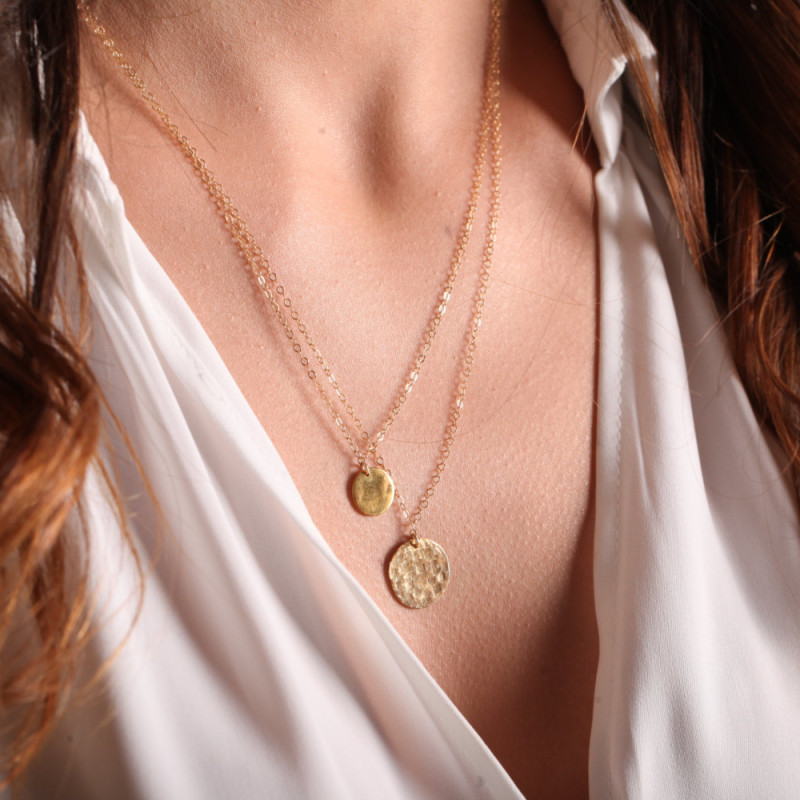 Gold necklace. Silver necklace. A combination of two necklaces gold and  silver.