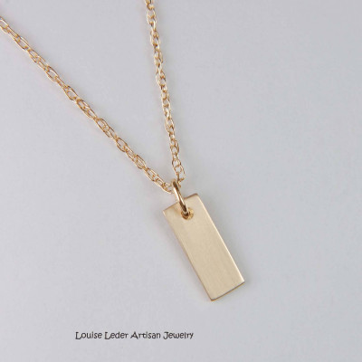 Small Gold Layering Necklace Dainty Bar Necklace Gold Personalized Necklace 18k Gold Necklace Solid Gold Bar Necklace