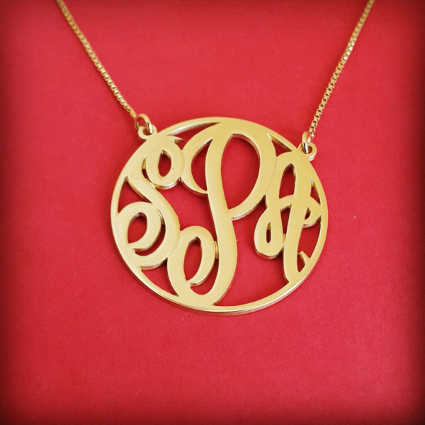 Small Monogram Necklace Mini Monogram Necklace 18k Gold Monagram Necklace Tiny Monogram Necklace Birthday Gift Monogram Gold Initials