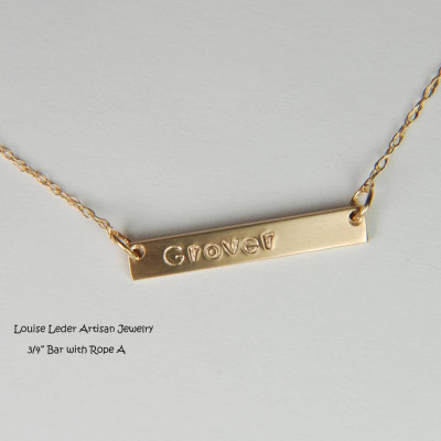 Solid Gold Bar Necklace 18k Gold Necklace Gold Layer Necklace Handmade Personalized Necklace Gold Luxury Jewelry
