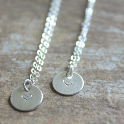 Sterling Silver Best friends Necklace Set, Mom and Daughter necklace set, two necklaces, friendship necklace