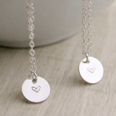 Sterling Silver Best friends Necklace Set, Mom and Daughter necklace set, two necklaces, friendship necklace