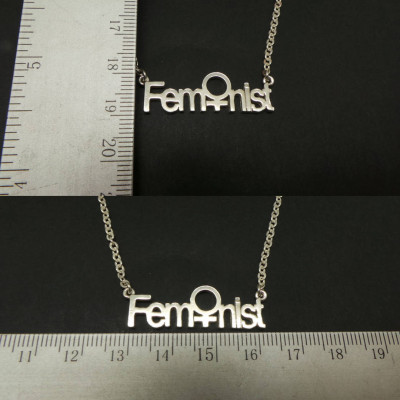Sterling Silver Feminist Necklace Choker - Feminist Jewelry, Support Pride Women Equality Necklace, Venus, Feminism, lgbt, lesbian, gay