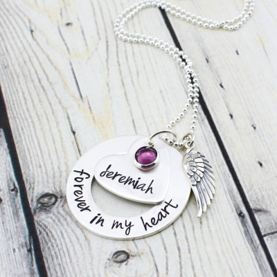 Sterling Silver Memorial Jewelry - Miscarriage Necklace - Sympathy Gift - Memorial Necklace - Remembrance Jewelry - Personalized Jewelry