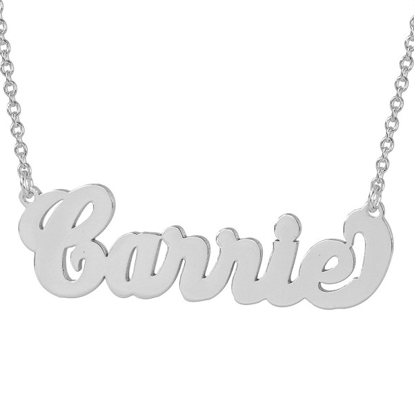 Sterling Silver Personalized Carrie Name Necklace Fine Laser Cut Jewelry SN11