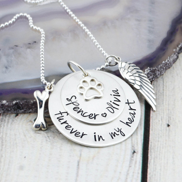 Sterling Silver Pet Memorial Necklace - Pet Loss Gift - Pet Memorial Jewelry - Pet Loss Necklace - Loss of Cat Gift - Loss of Dog Gift