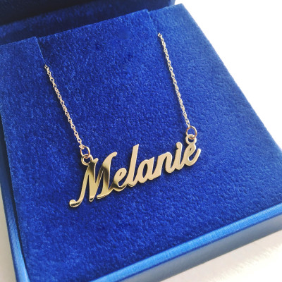 Sterling Silver/Gold-Plated Script Nameplate Necklace