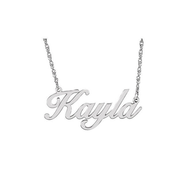 Sterling Silver/Gold-Plated Script Nameplate Necklace