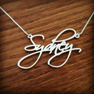 Sydney style personalized Necklace / ORDER ANY NAME necklace/ handwriting necklace/ signature necklace/scriptina necklace/ celebrity
