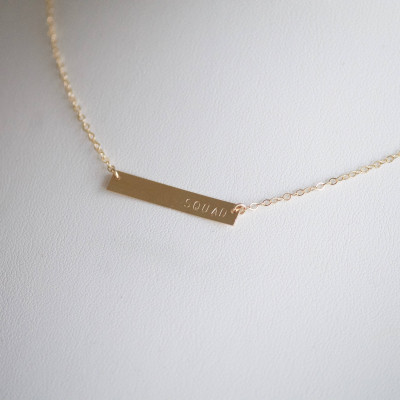 TRIBE Necklace /Stamped Bar Jewelry / Custom Necklace / Gift Idea / Everyday Jewelry / Girlfriend Necklace / Bridesmaids Gift Idea