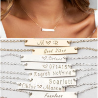 Small nameplate clearance necklace