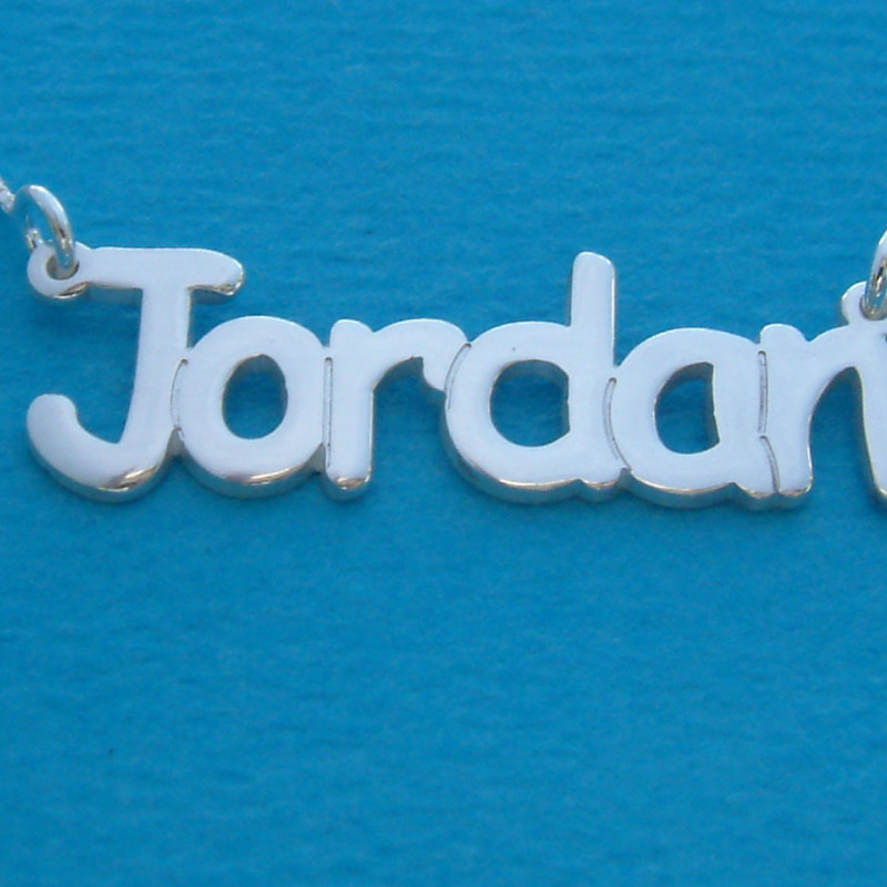 Tiny Name Necklace Silver Name Chain Anniversary Gift Name Necklace With Name Jordan Name Necklace Nameplate Her Size