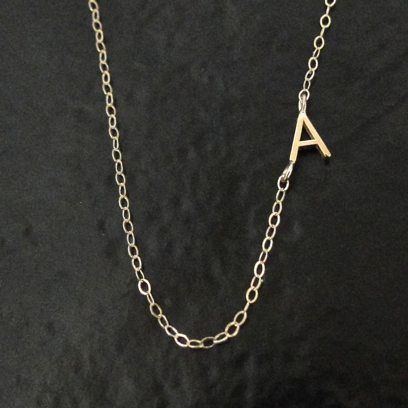 Buy Sideways Initial Necklace 18K Gold Plated Stainless Steel Large Letter  B Necklace Big Initial Pendant Monogram Name Necklace for Women at Amazon.in