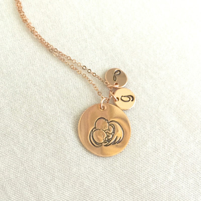 Twins Angel Wing Necklace, Memory Necklace, Infant Loss, Remembrance Necklace, Guardian Angel, Rose Gold Angel Wing, Mother of An Angel Gift