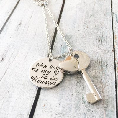 Urn necklace - Hand stamped necklace - Loss necklace - Cremation jewelry - Memorial necklace - Sterling Silver heart - Cremation necklace