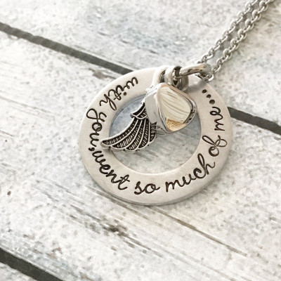 Urn necklace - Hand stamped necklace - Loss necklace - Cremation jewelry - Memorial necklace - Sterling Silver heart - Cremation necklace