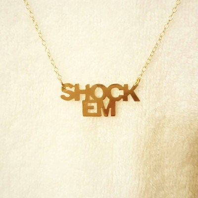 Wichita State Shockers Necklace; Wichita State University; Shockers Jewelry; WSU Shockers; Silver or Gold Wichita State Necklace
