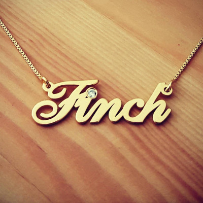 XL Gold Name Necklace Order Any Name Real Gold Birthstone Nameplate Necklace Nameplate Necklace Christmas Sale! Men Necklace for Men
