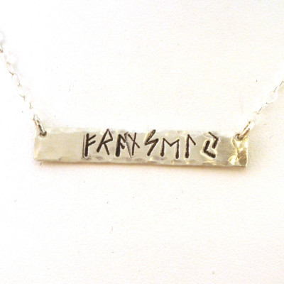 Your Name in Runes Necklace in Sterling Silver - Viking Name Necklace
