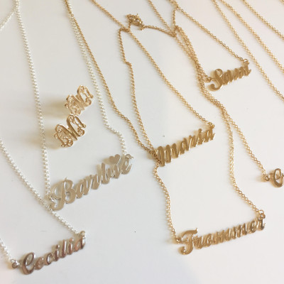 customized LARGE name necklace - our name necklace - gold name necklace - necklace with name - necklace gold- EMMA - name necklace customized