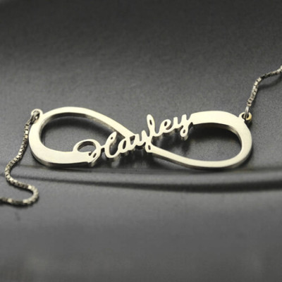 sterling silver infinity name necklace silver infinity symbol necklace personalized infinity necklace infinity love necklace infinity sign