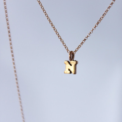 tiny rose gold letters or numbers. 18k pink gold vermeil charms. rose Gold Plated chain • • initial necklace