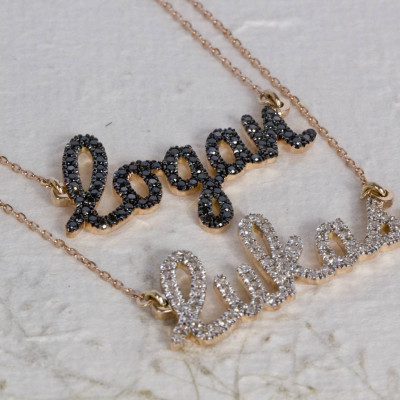 two name necklace , layered name necklace , diamond name necklace , double name necklace , name necklace gold , script name necklace