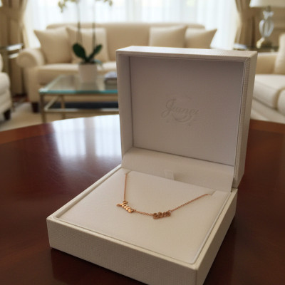 18k Solid Gold Two Name Necklace / Personalized Necklace / Gold Multiple Name Necklace / Name Necklace / Mother's Day Gift