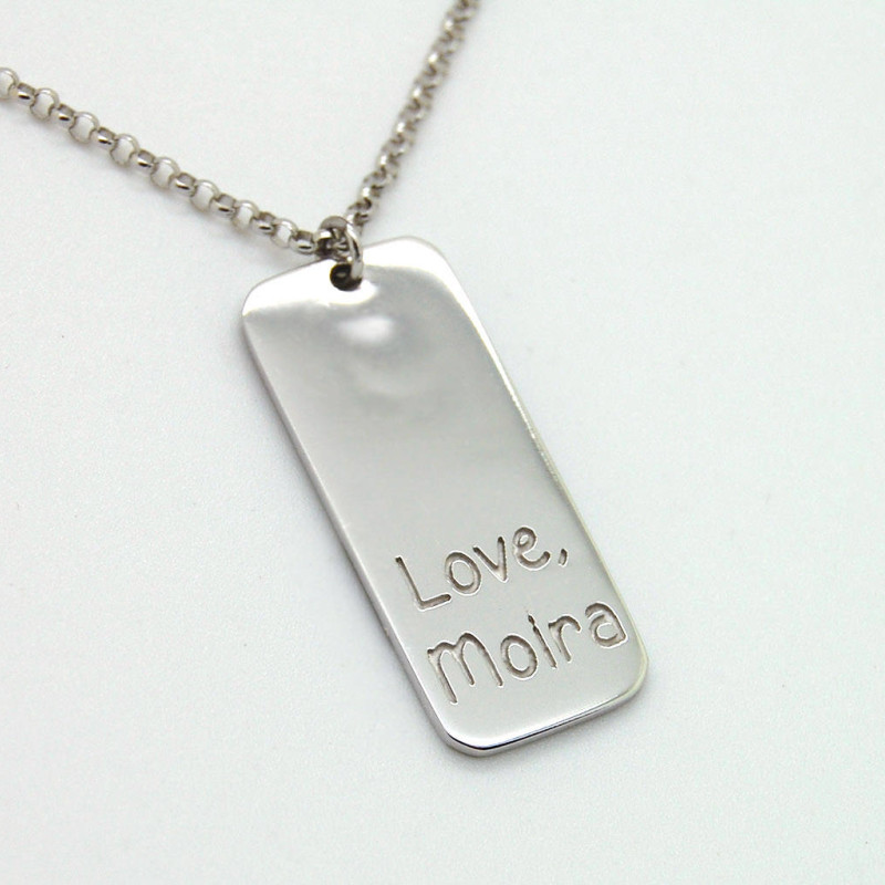 personalized gold dog tag necklace