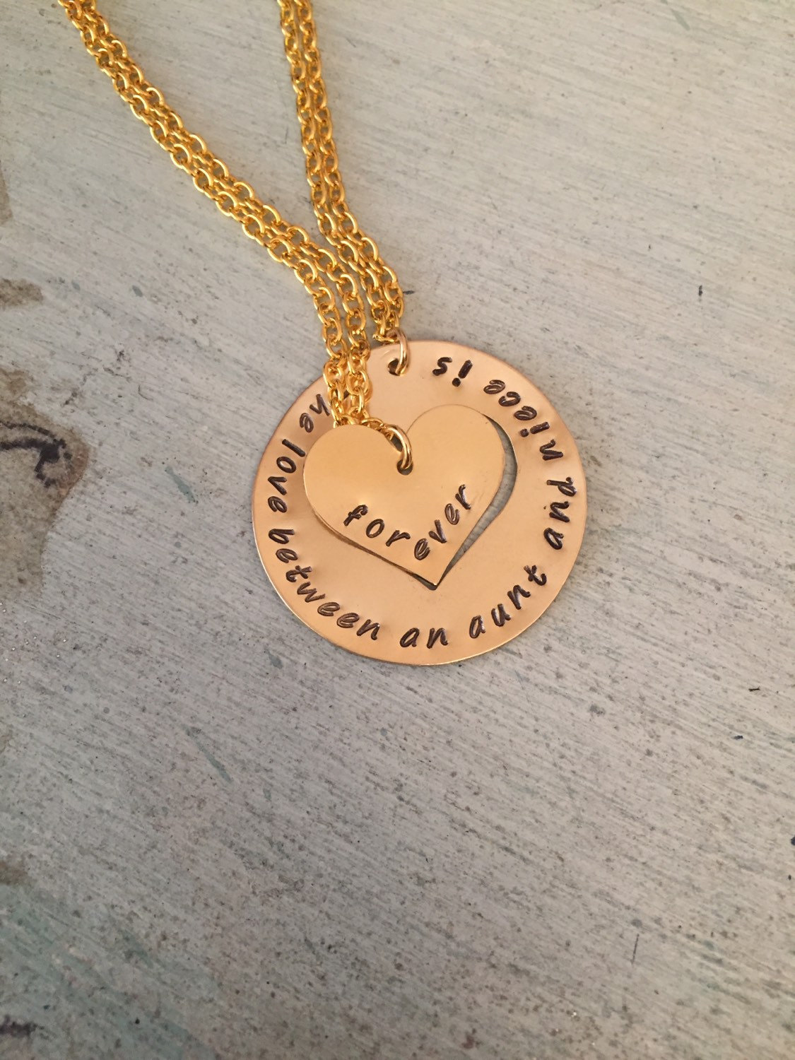 Aunt Gift. Niece Gift. Aunt Necklace. Niece Necklace. Hand Stamped ...