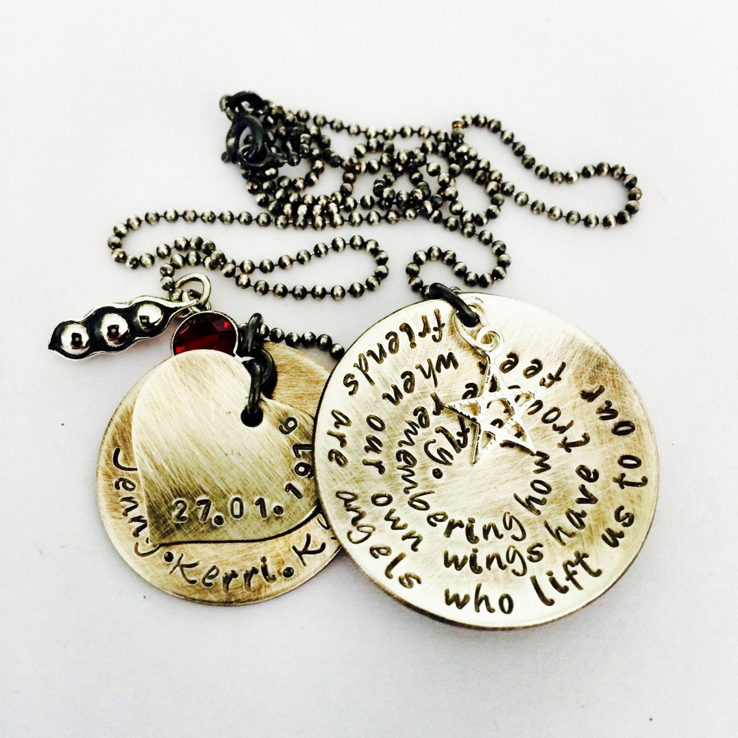 Friendship Necklace, BestFriend Quote Jewellery, Three Peas In A Pod Necklace, Gift for Friend