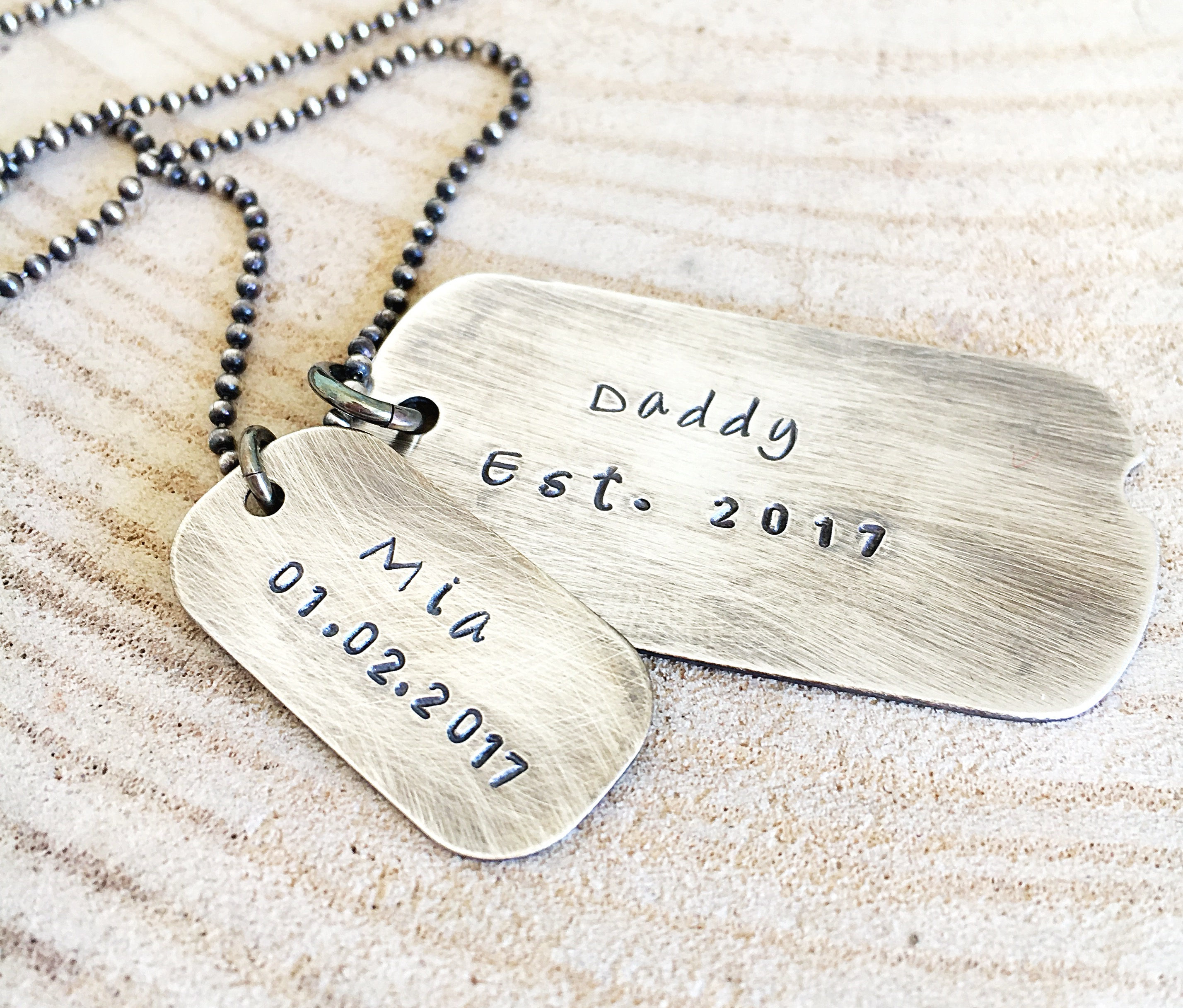 Gift For Dad, Hand Stamped Dog Tags, Personalized Dog Tags, Sentimental