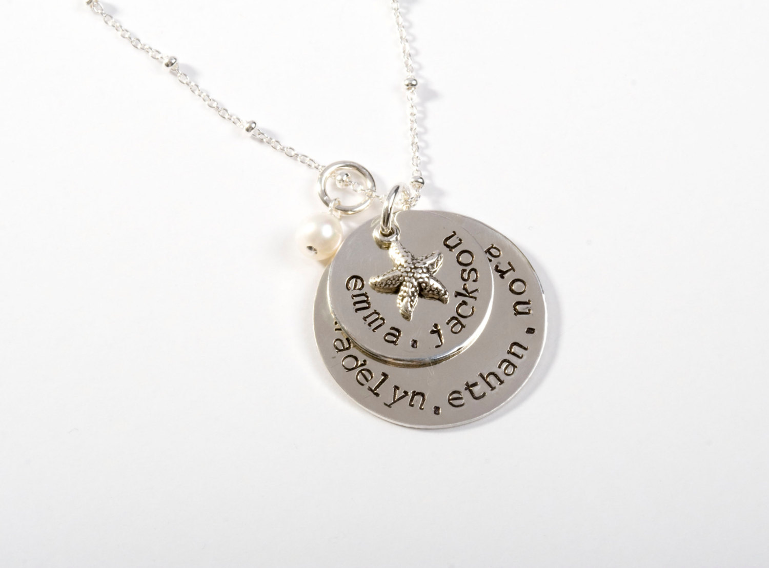 Grandmother Necklace, Nana Necklace, Grandkids Names, Starfish And Name 