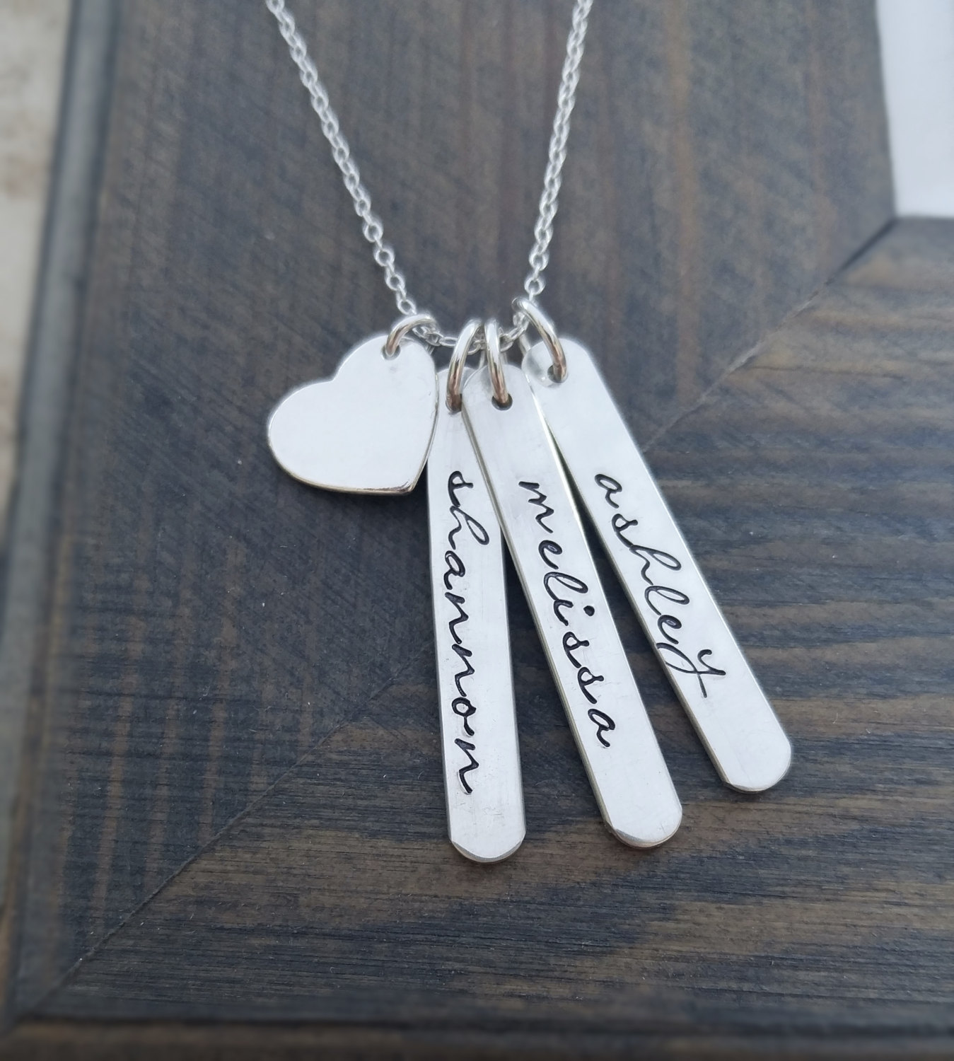 Hand Stamped Jewelry // Personalized Necklace // Necklace with Kids ...