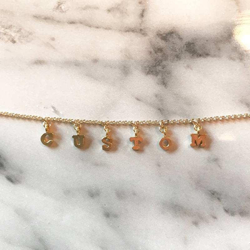 Name Choker, Name Necklace, Custom Name Choker, Custom Choker, Custom Name Necklace, Gold Choker