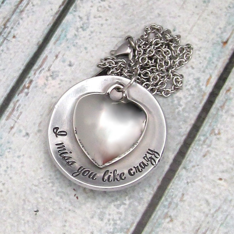 Personalized Jewelry Cremation Urn Necklace Hand Stamped Memorial