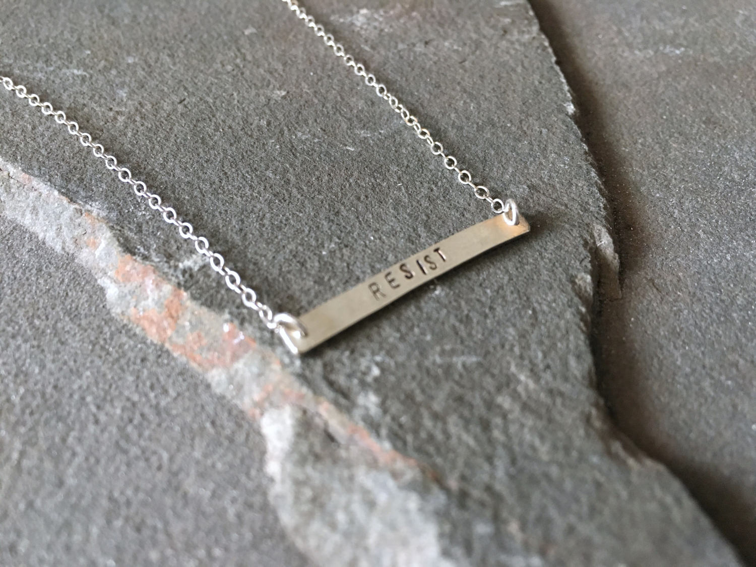 Resist Necklace, Feminism Jewelry, Women's Rights Jewelry, Political
