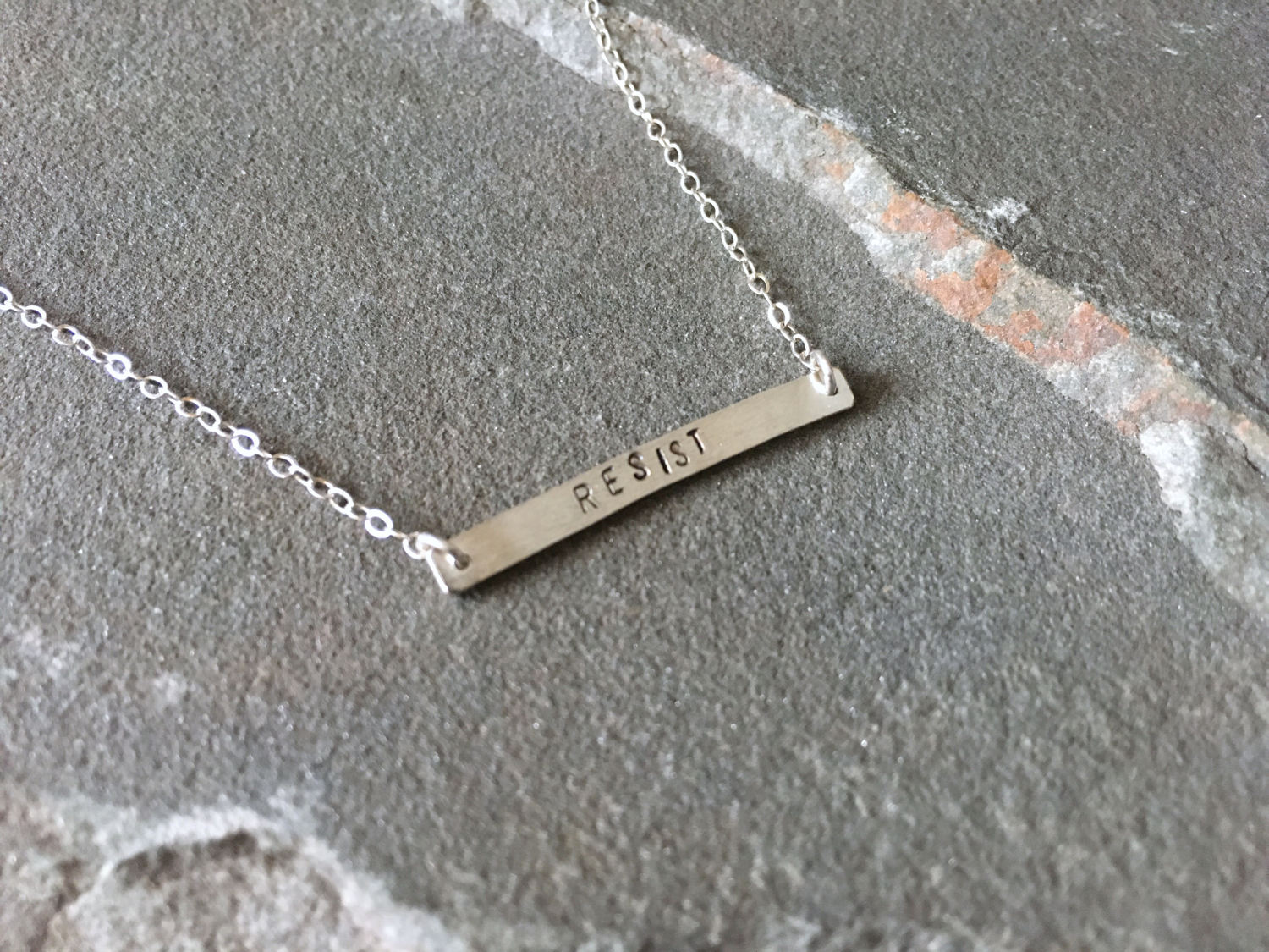 Resist Necklace, Feminism Jewelry, Women's Rights Jewelry, Political