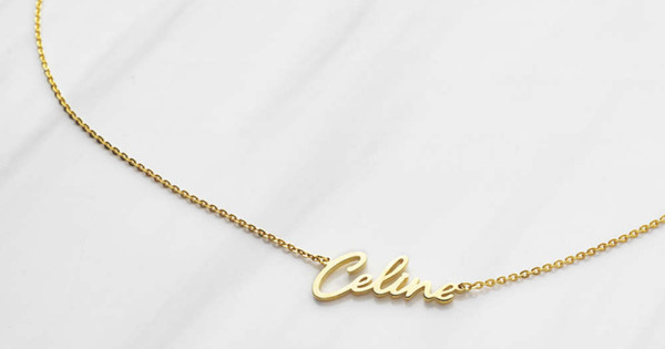 Cursive Name Necklace - Script Name 
