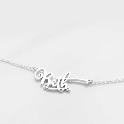 Custom Name Necklace • Calligraphy Name Necklace • Gold Name Jewelry • Name Necklace in Sterling Silver Jewelry • Birthday Gift