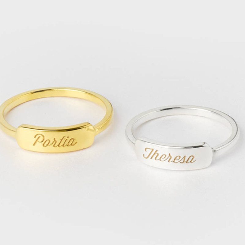 MILESTONE / BAR SIGNET RING - Meg Maskell Fine Jewellery