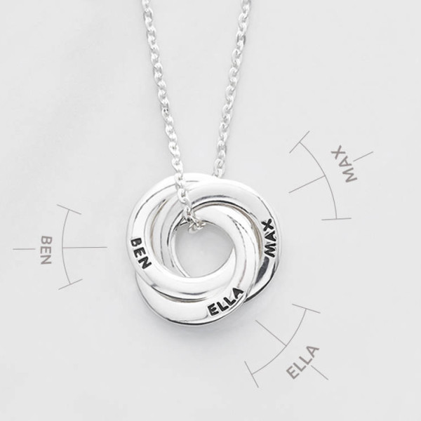 Dainty mother necklace • Circle of love necklace • Children's names necklace • Mother jewelry • Gift for mom • Mother of 3