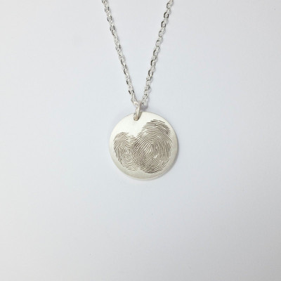 Disc Necklace LARGE SIZE - Engraved Pendant - Unique Couple Gift - Anniversary/Engagement Gift - Silver/Gold Keepsake Jewelry