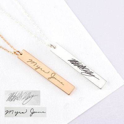Handwritten Necklace • Signature Necklace • Handwritten Jewelry • Personalized Handwriting Jewelry •  Signature Gift