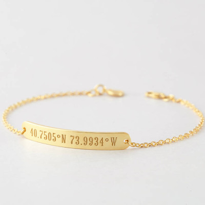 Longitude Latitude Bracelet • Coordinates Bracelet • Coordinates Jewelry • Longitude Latitude Jewelry • Coordinates Gift