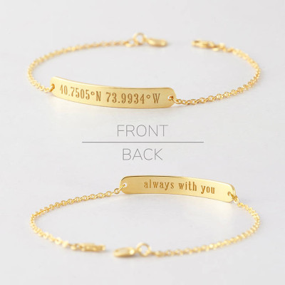 Longitude Latitude Bracelet • Coordinates Bracelet • Coordinates Jewelry • Longitude Latitude Jewelry • Coordinates Gift