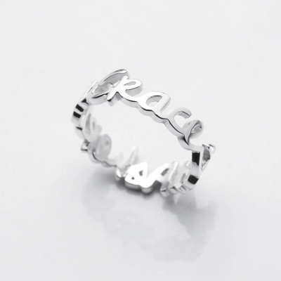 Mother's ring • Mommy ring • Kids' Names Ring in  Solid Sterling Silver • Gift Box Included • Best as Gifts for mother