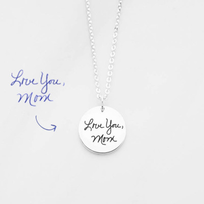 SMALL handwriting necklace • Memorial handwriting necklace • Dainty signature necklace • Memorial gift • Gift for mom