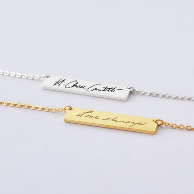 Signature Jewelry • Personalized Signature Necklace • Handwritten Necklace • Custom Signature Gift Sterling Silver