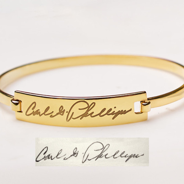 Signature bracelet • Signature jewelry • Handwriting bracelet in Sterling Silver • Signature Gift • Handwritten Jewelry